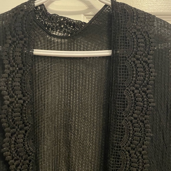 Eclipse Black Lace Edged Kimono, NWT - Picture 10 of 10
